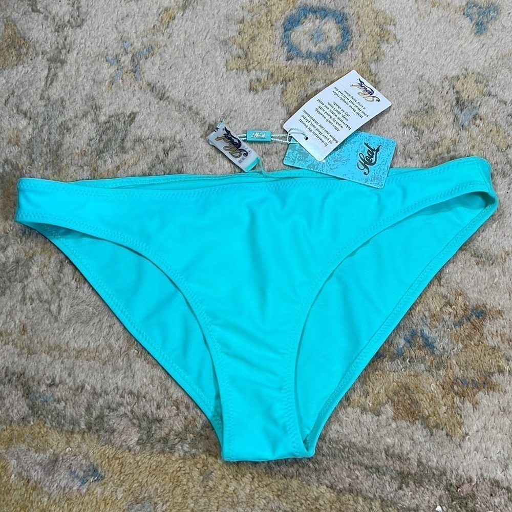 NWT, Heat Bikini Bottom, Gorgeous Caribbean Blue! Size XL